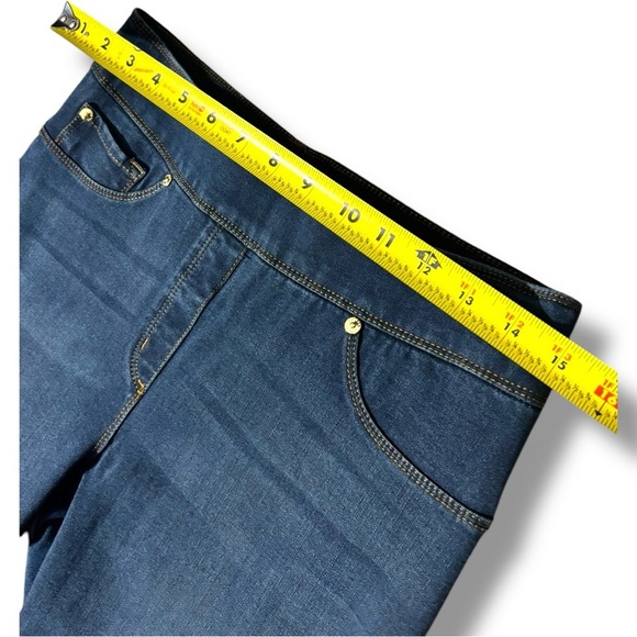 Luxe Denim Dark Indigo Wash Classic Skinny Straight Leg Stretch Women's Jeggings - Picture 13 of 16